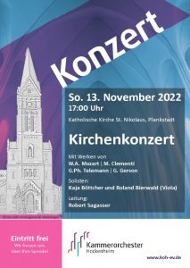 Kirchenkonzert Nov 22, Plankstadt