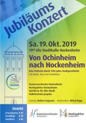 Jubiläumskonzert Von Ochinheim nach Hockenheim