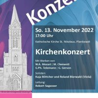Kirchenkonzert Plankstadt, St Nikolaus Kirchenkonzert Nov 22, Plankstadt